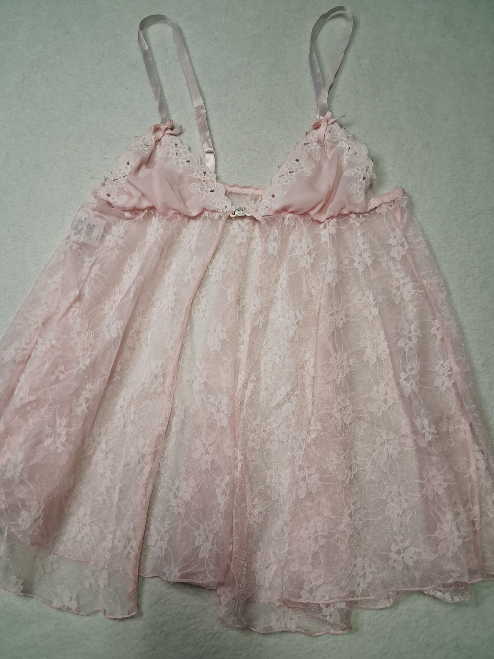 Light Pink Lace Camisole Top Vintage 80s D.B.F. Pink Lace Lingerie